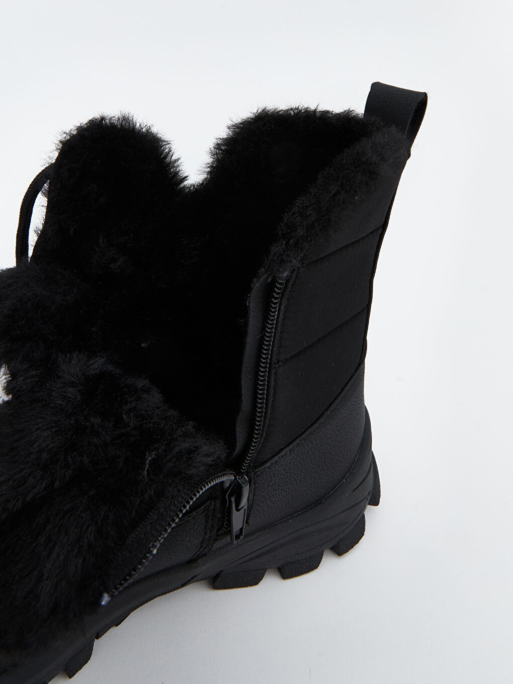 Siyah Bağcıklı Kadın Kar Botu-6