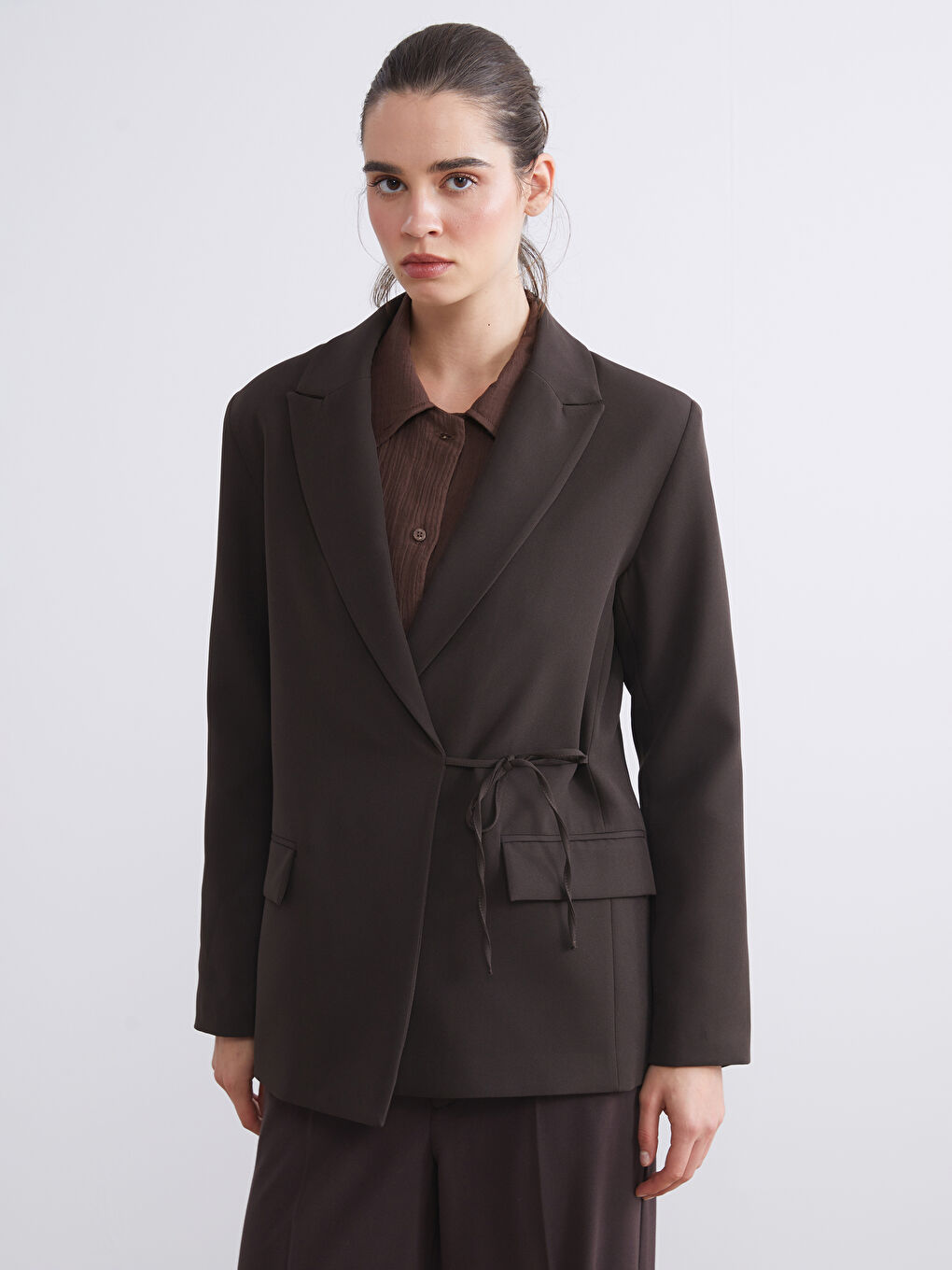 Woman BROWN Blazer Jacket