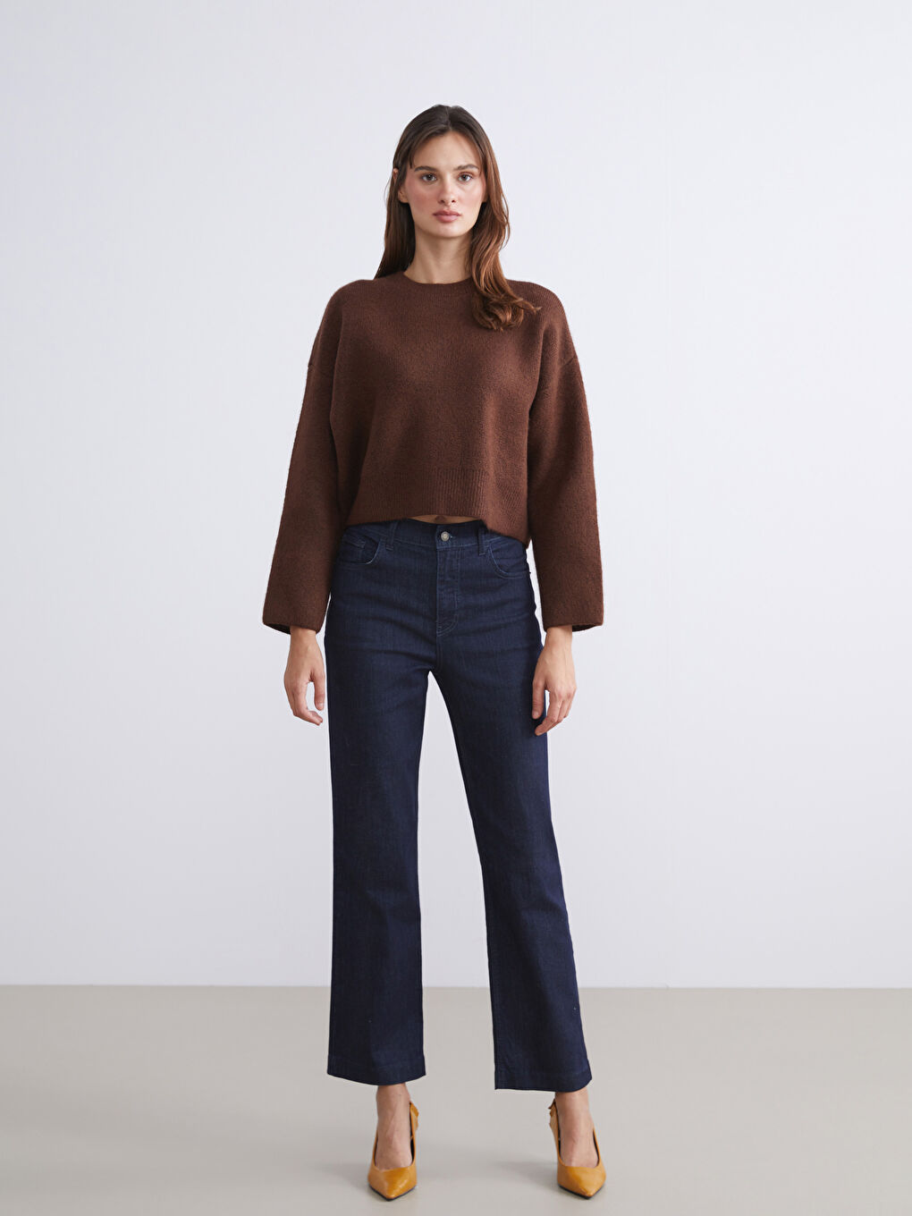 Crew Neck Women's Knitwear Sweater-1