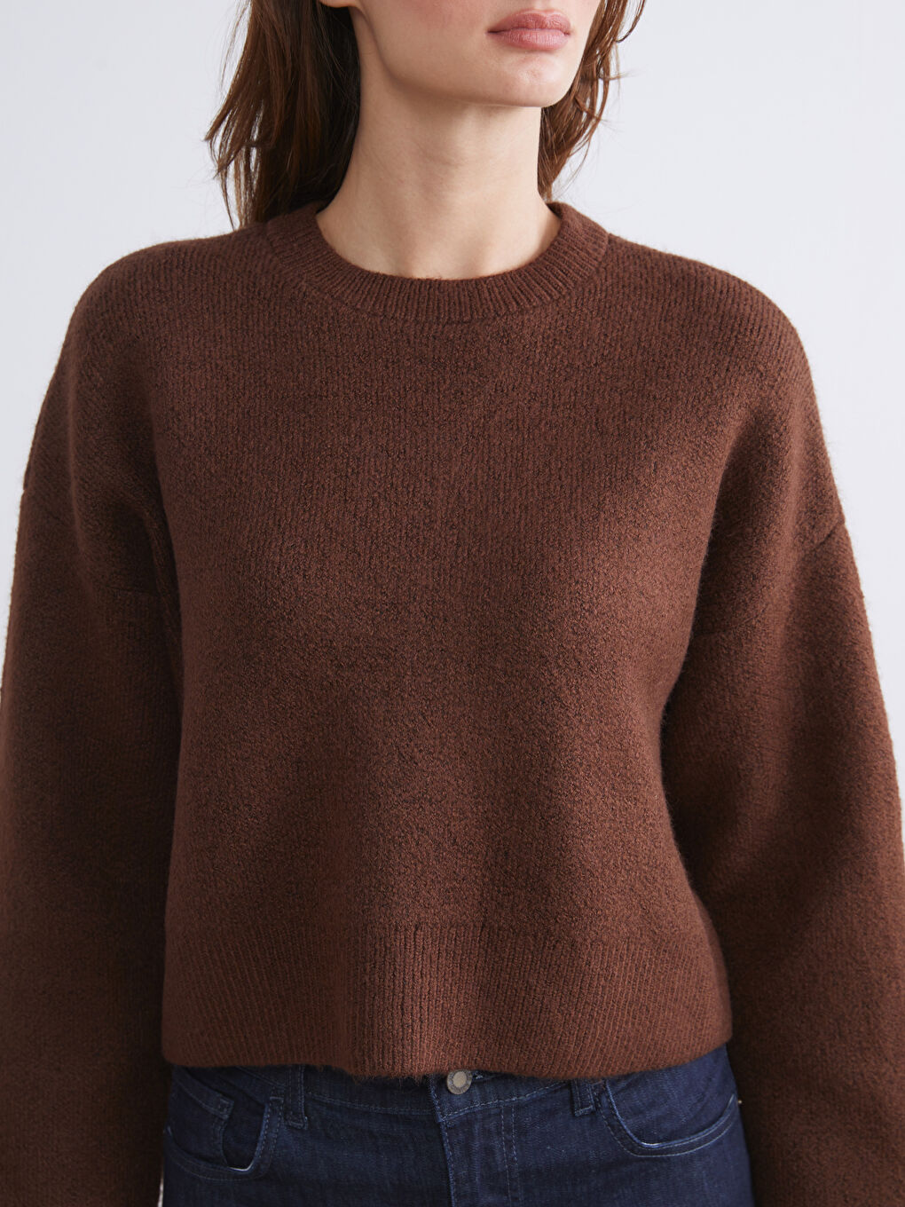 Crew Neck Women's Knitwear Sweater-2