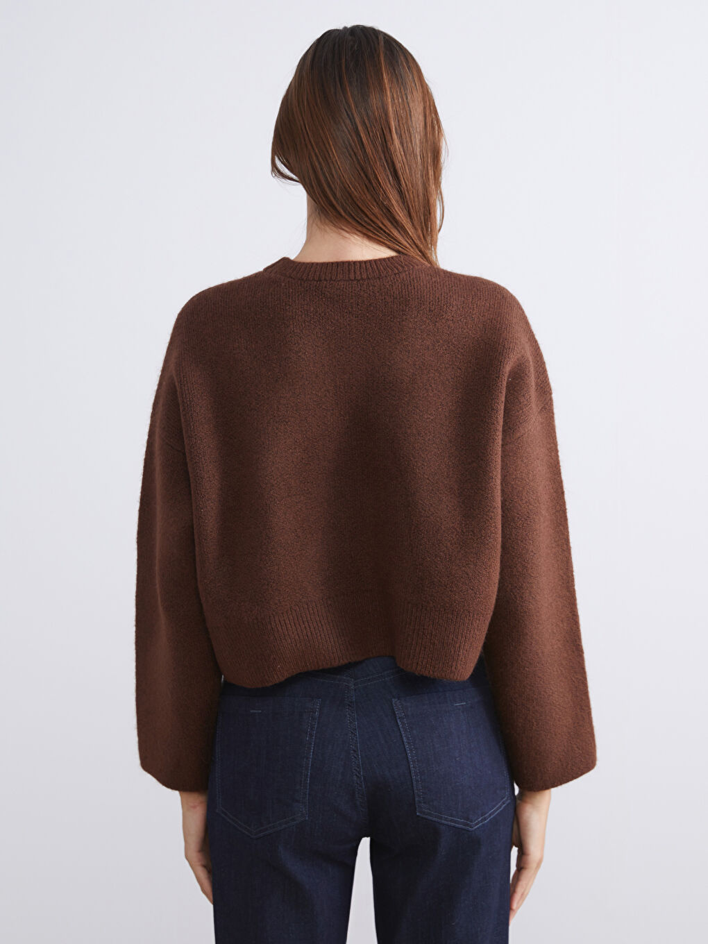 Crew Neck Women's Knitwear Sweater-3