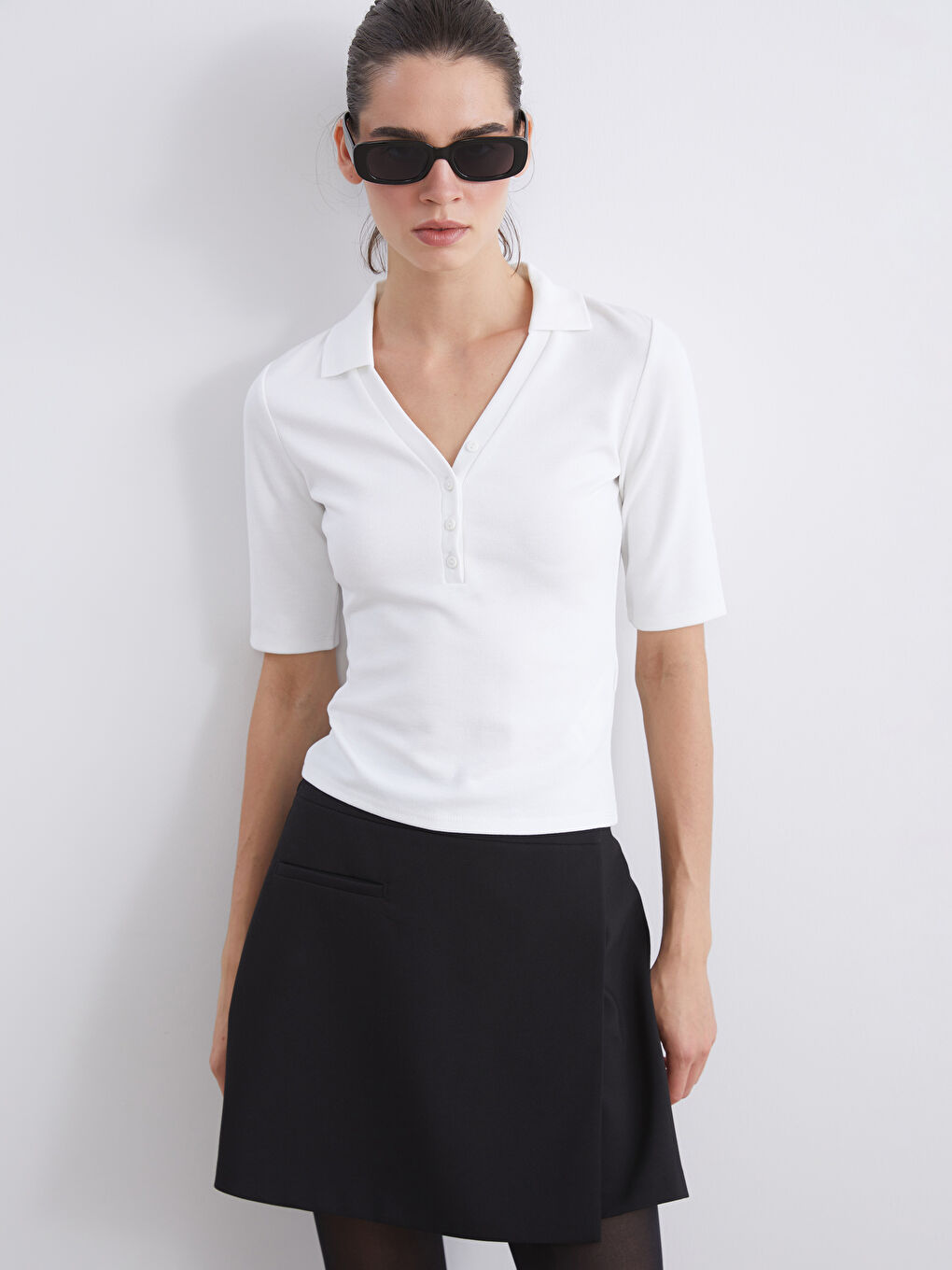 LCW Vision Woman ECRU T-Shirt -W5J113Z8-R9J