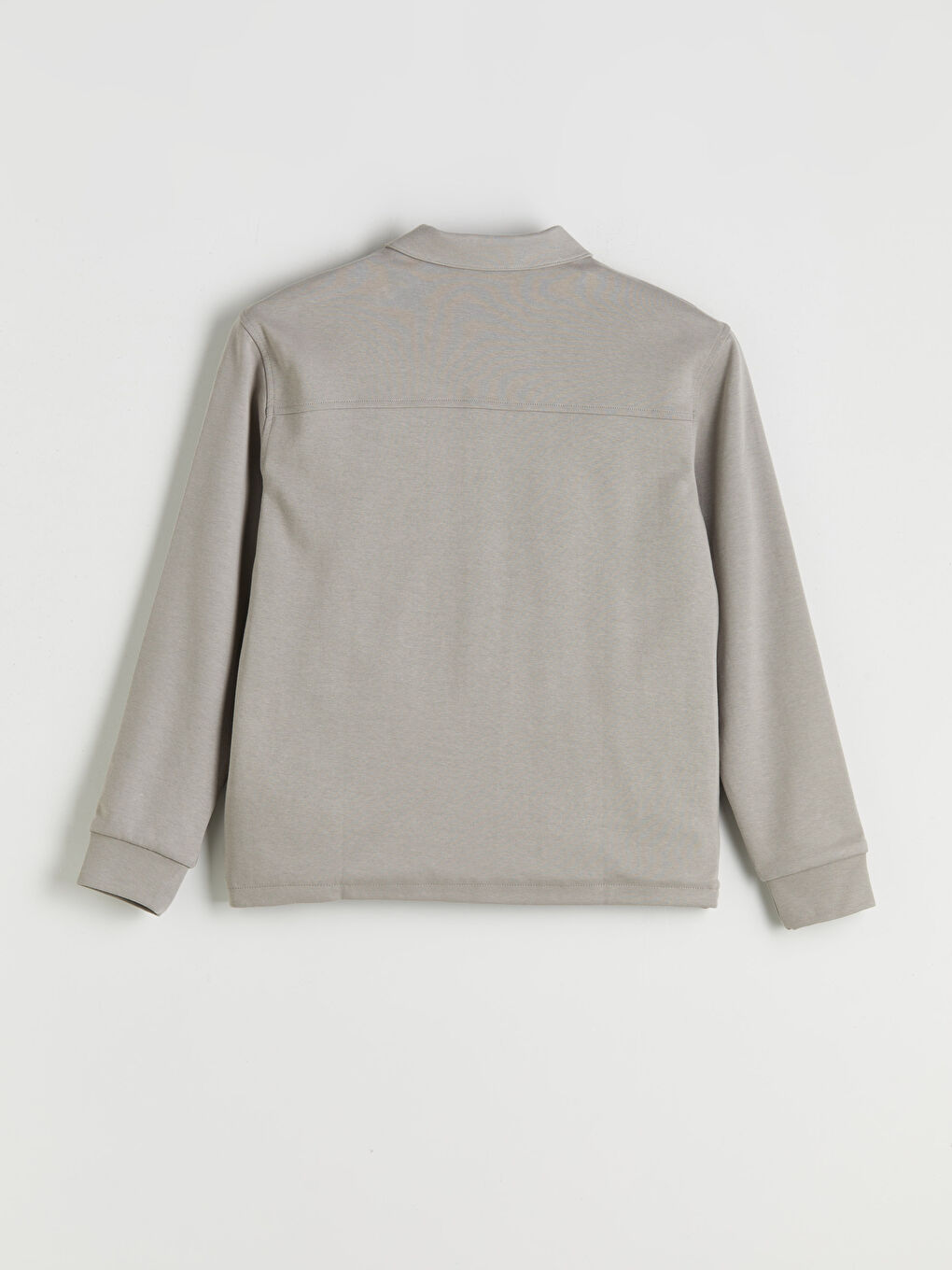 Gri Rahat Kalıp Uzun Kollu Erkek Gömlek Ceket-6