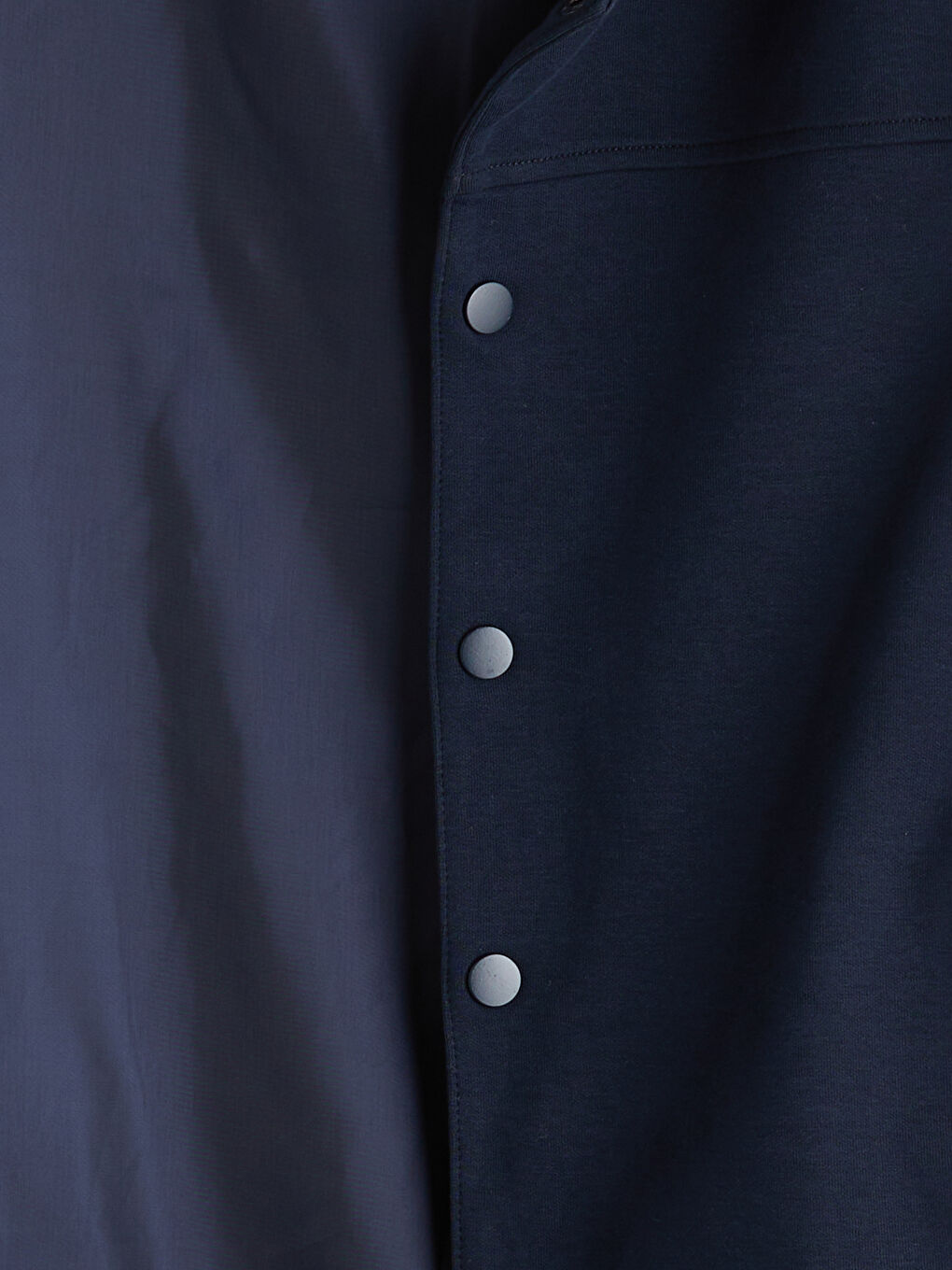 Lacivert Rahat Kalıp Uzun Kollu Erkek Gömlek Ceket-6