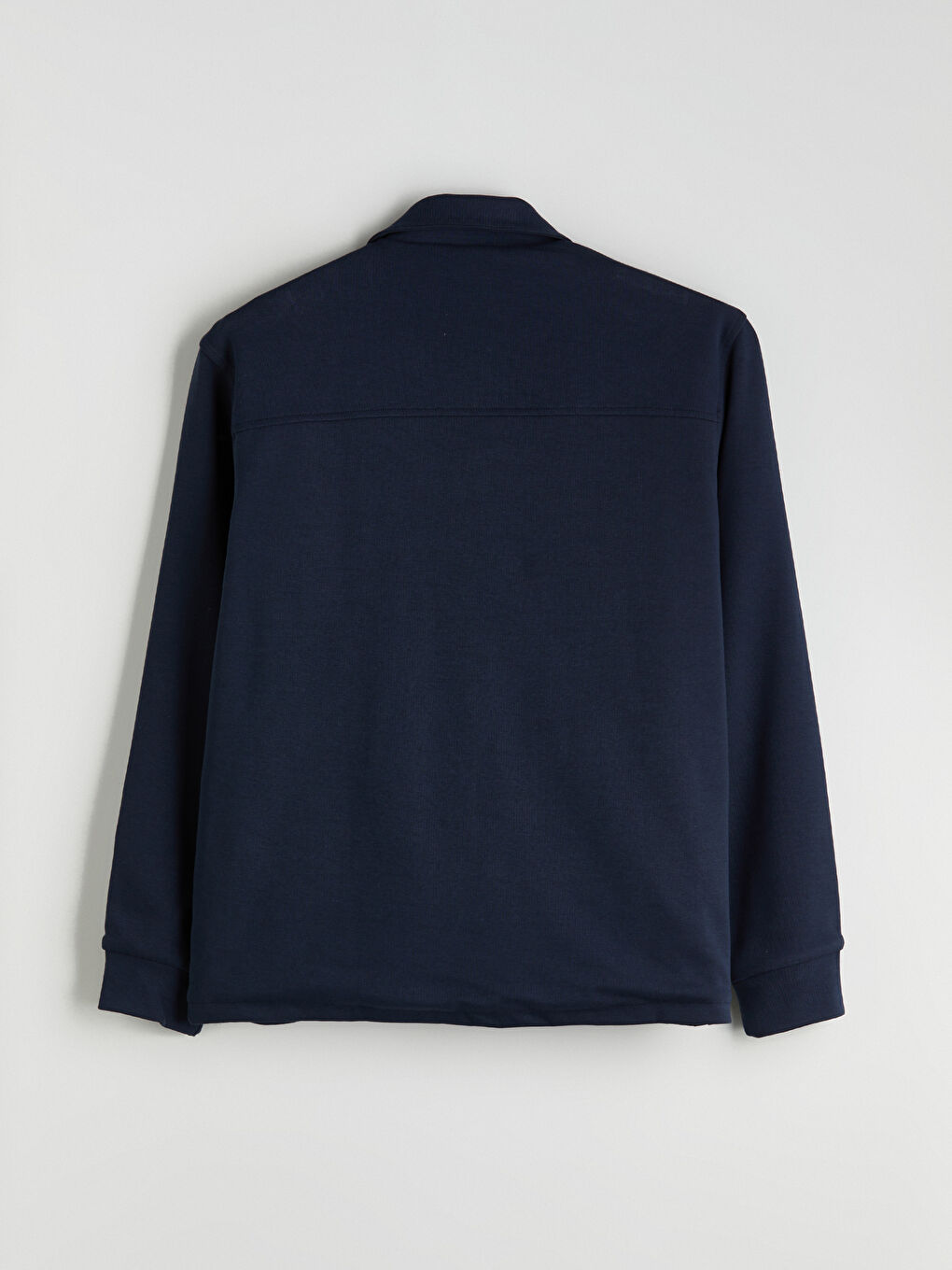 Lacivert Rahat Kalıp Uzun Kollu Erkek Gömlek Ceket-7