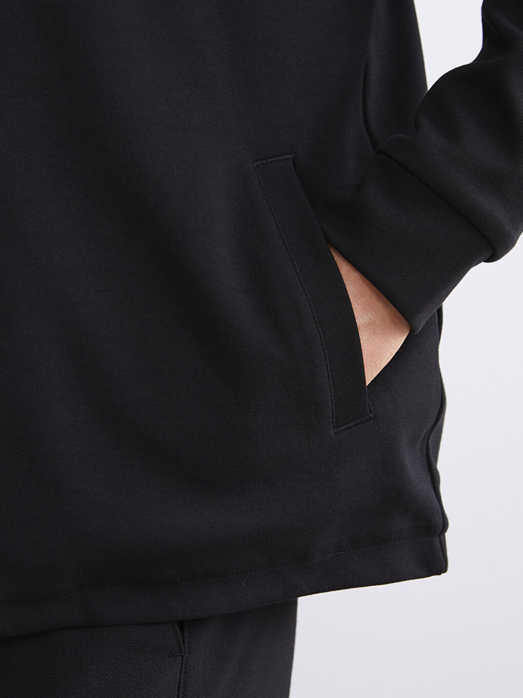 Siyah Rahat Kalıp Uzun Kollu Erkek Gömlek Ceket-6