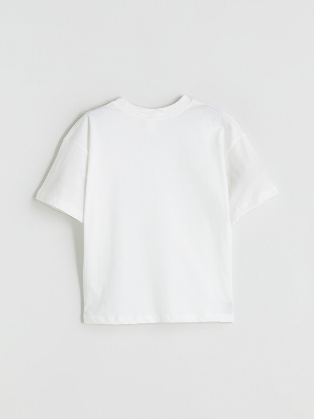 Ekru Bisiklet Yaka Basic Erkek Çocuk Tişört-2