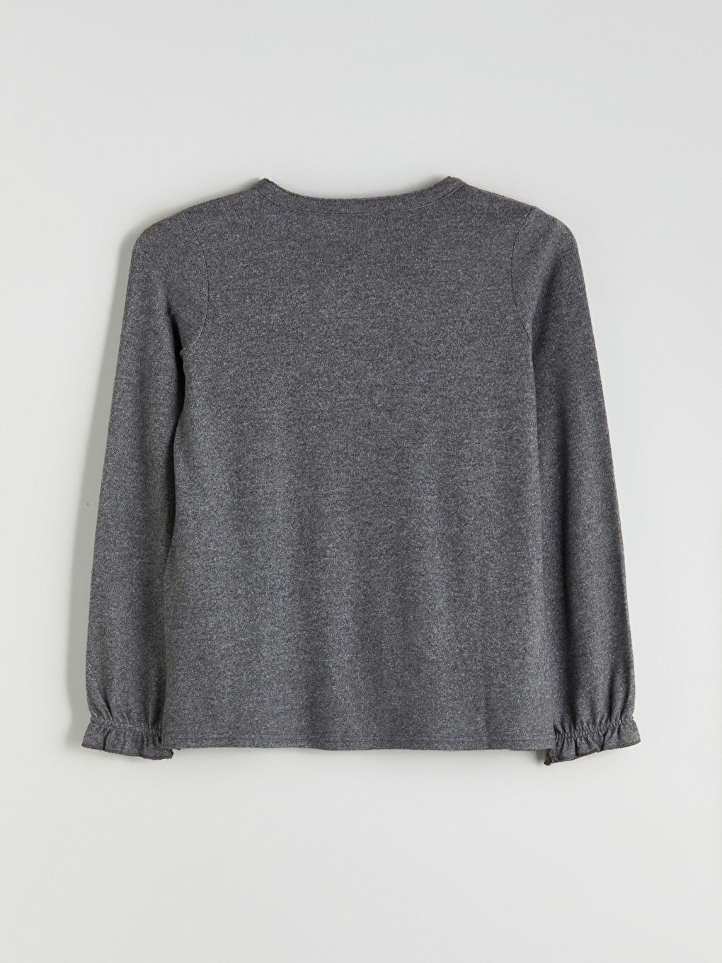 Crew Neck Ruffled Blouse-5