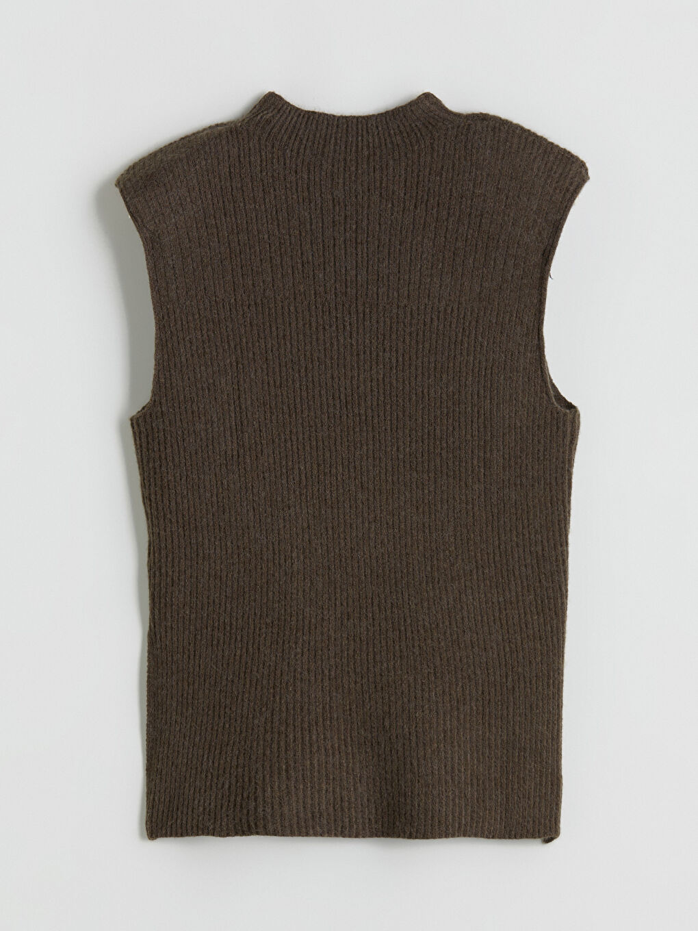 Funnel Neck Women's Knitwear Sweater Vest-6
