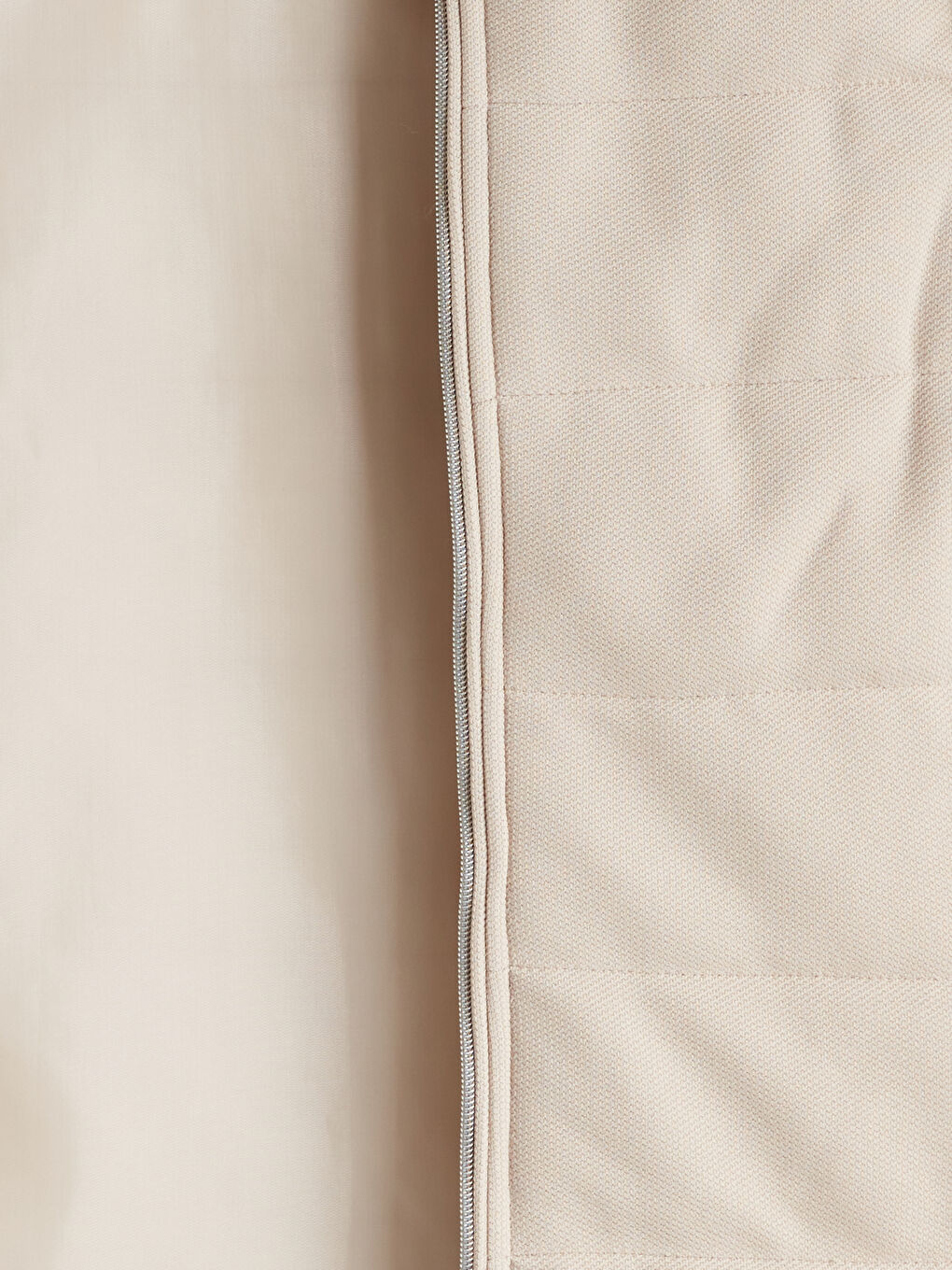 Bej Slim Fit Dik Yaka Erkek Şişme Yelek-6