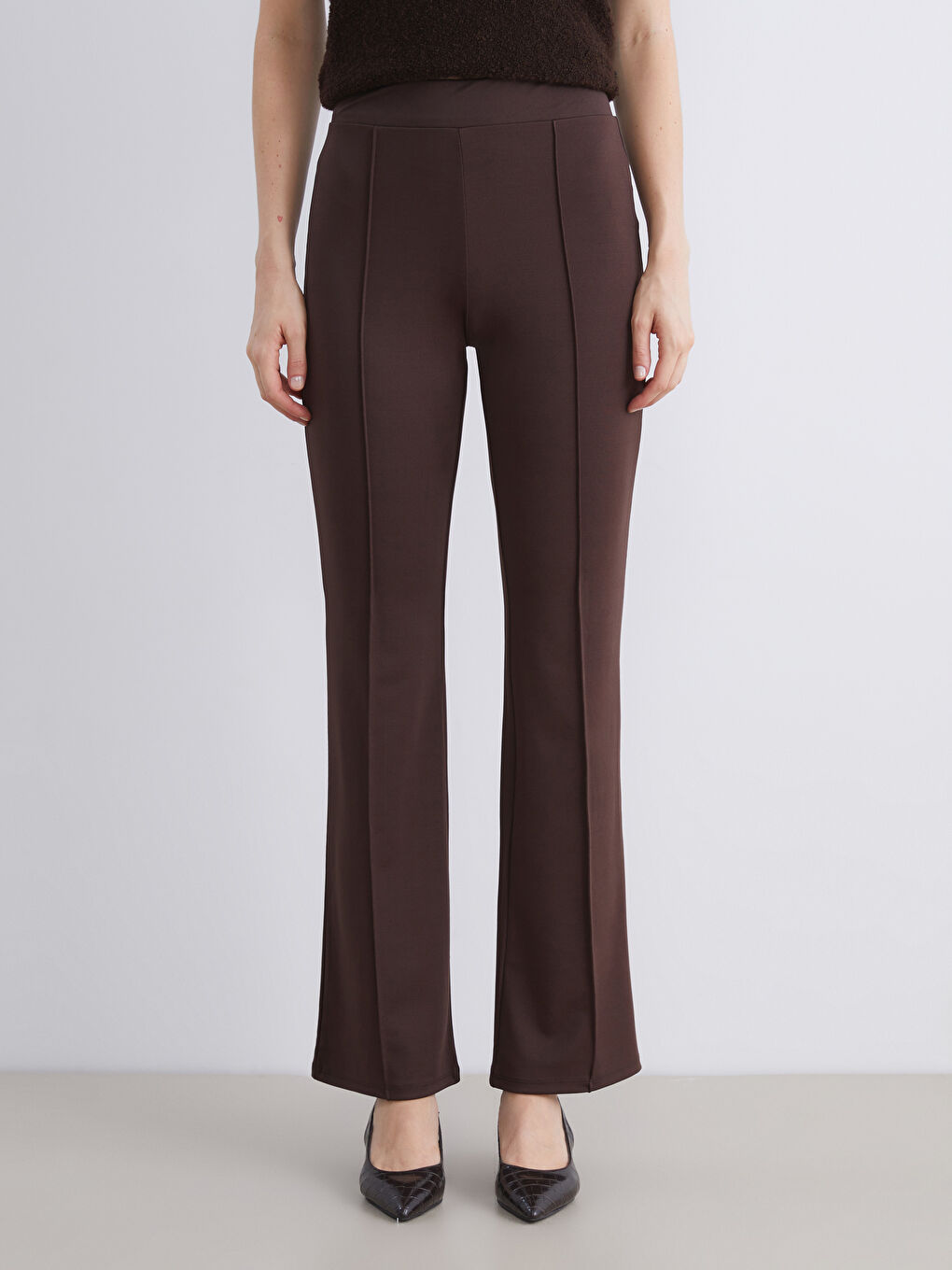 Elastic Waist Spanish Leg Women's Leggings Trousers-1