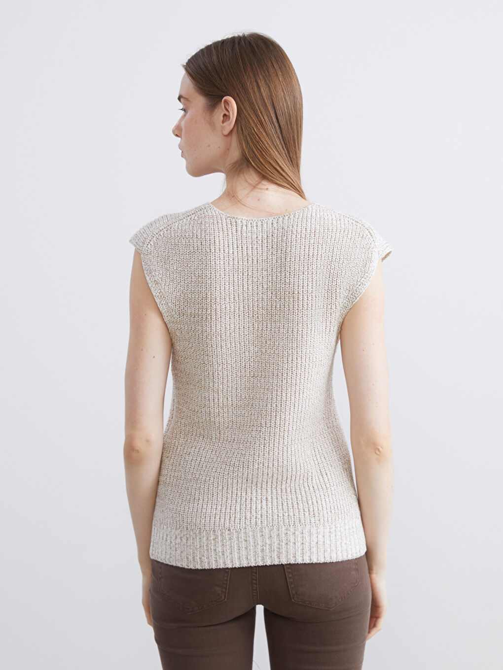 Woman BROWN Waistcoat-2
