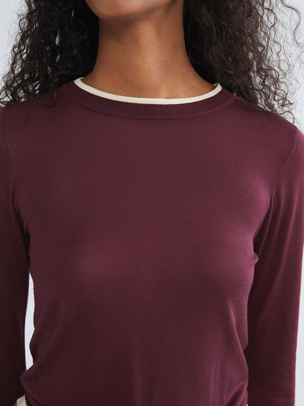 Crew Neck Women's Knitwear Sweater-2