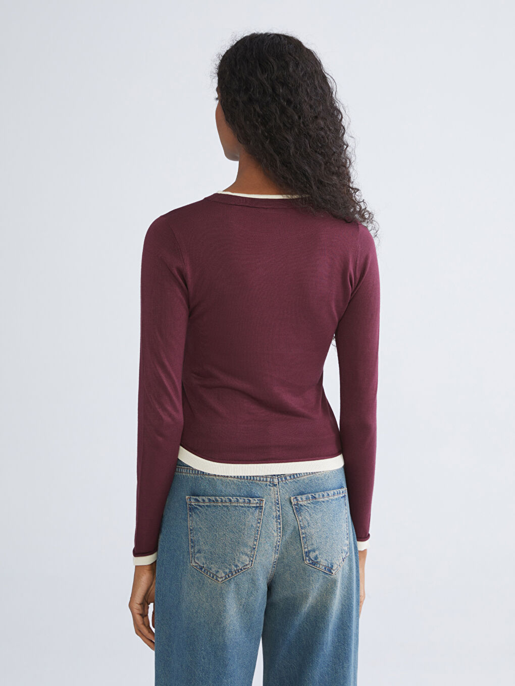 Crew Neck Women's Knitwear Sweater-3