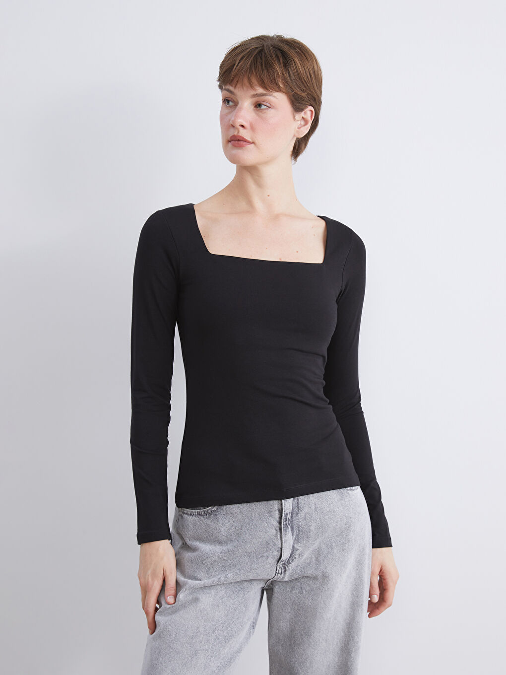 Square Collar Women's T-Shirt