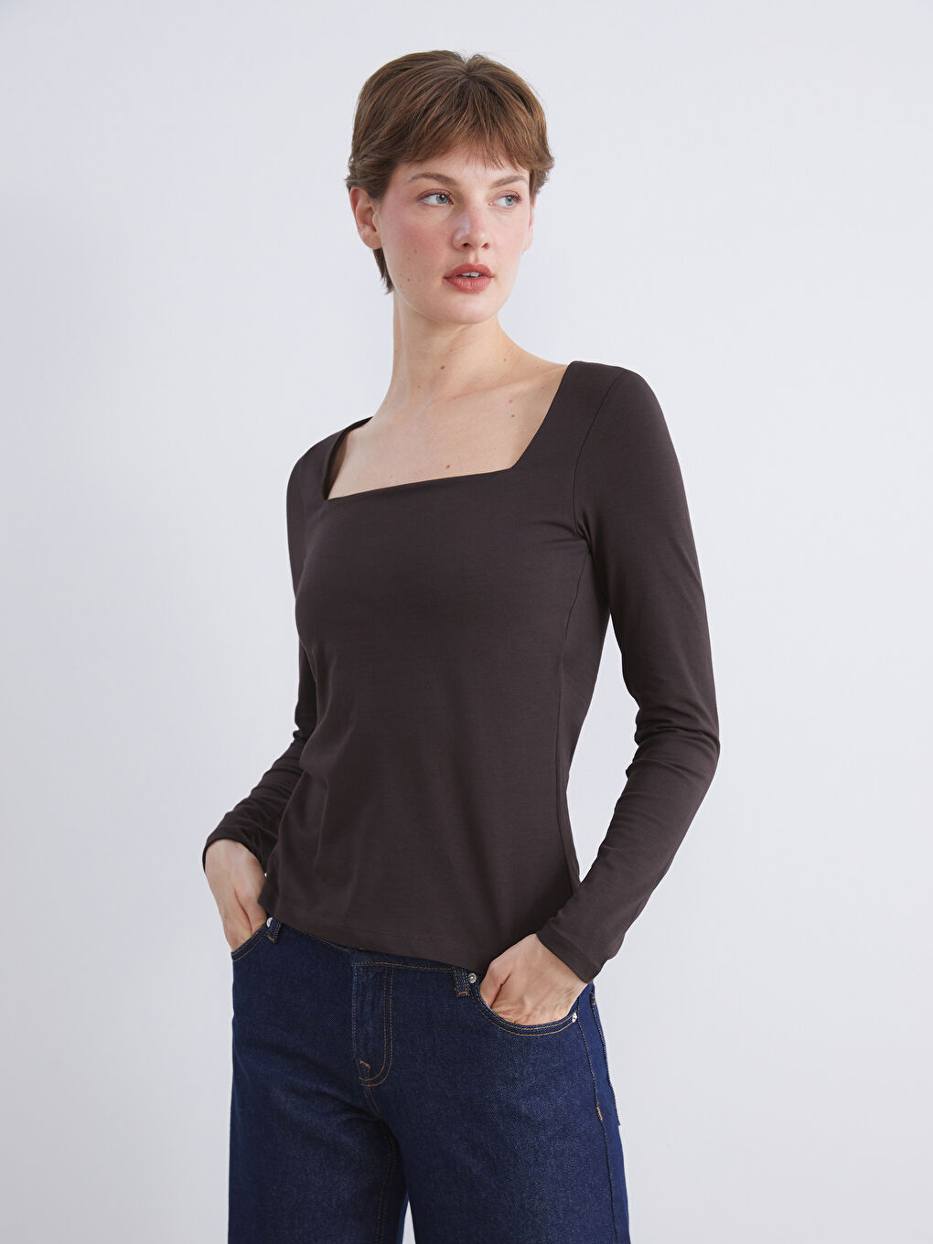 Square Collar Women's T-Shirt