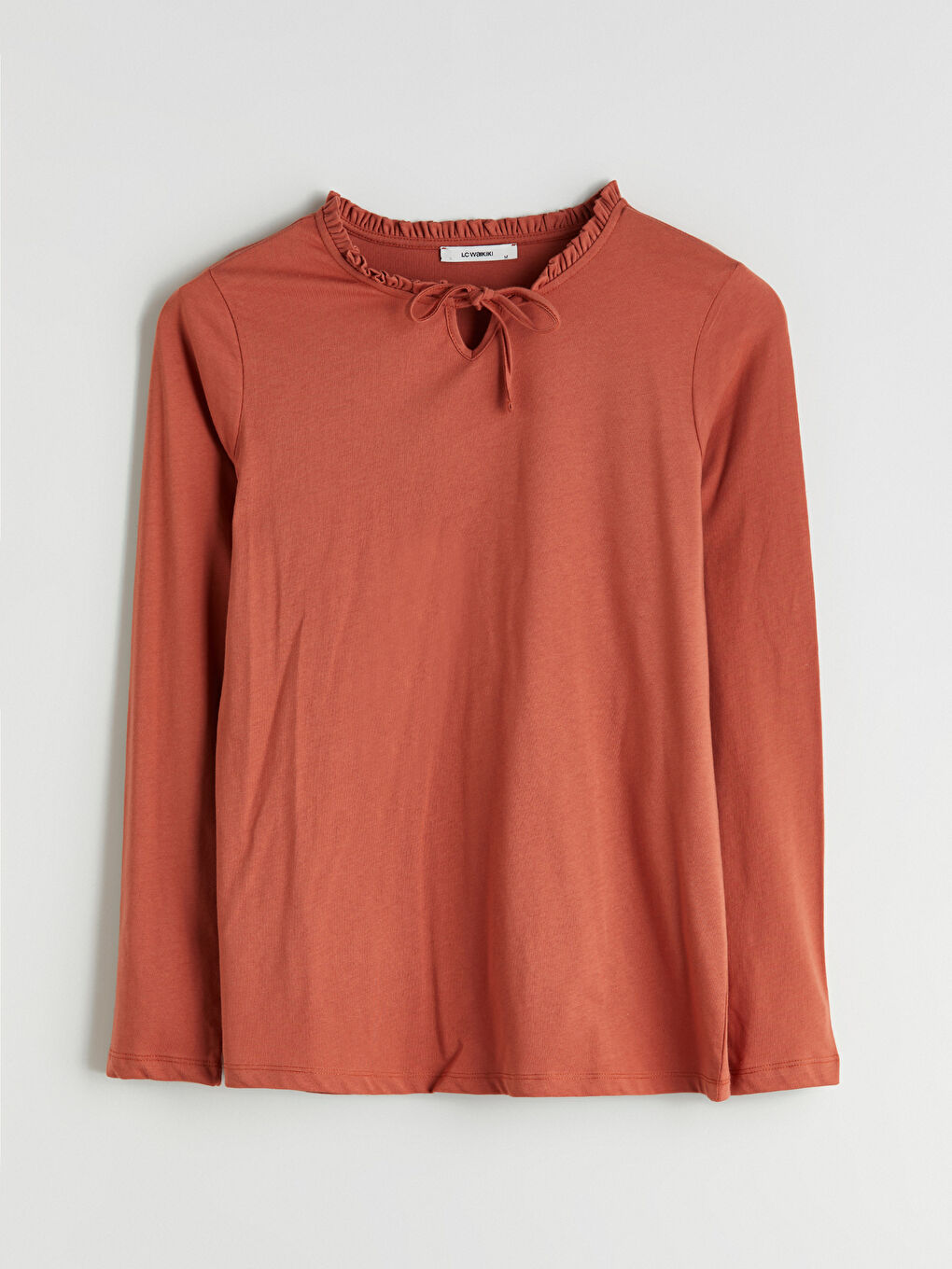 Frilled Tie Neck Blouse-4