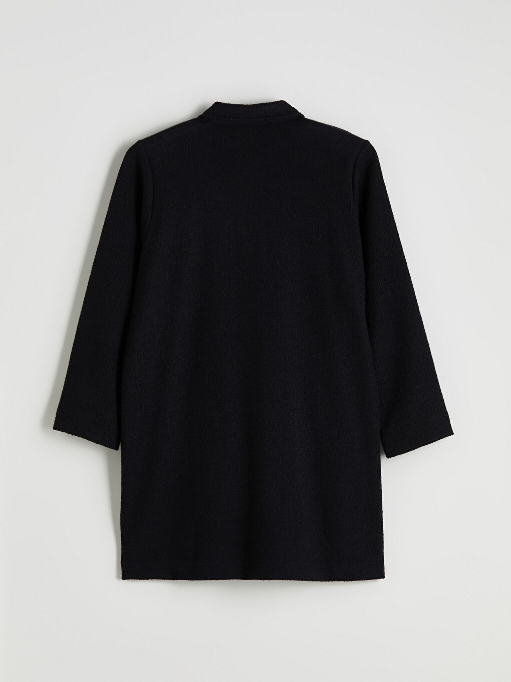 Siyah Dokulu Kadın Gömlek Ceket-5