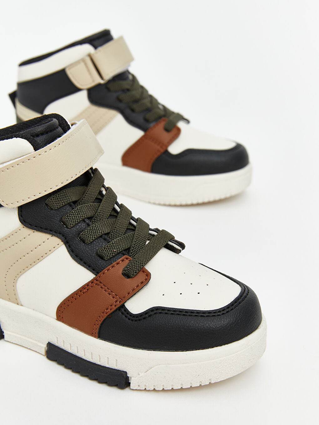 Haki Renk Bloklu Bilek Boy Erkek Çocuk Spor Ayakkabı-2