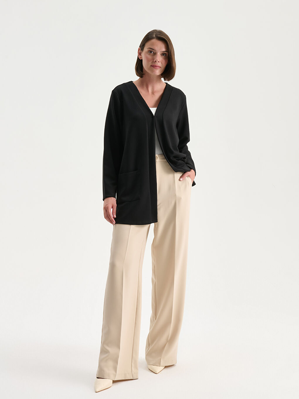 V-Neck Women's Cardigan-1
