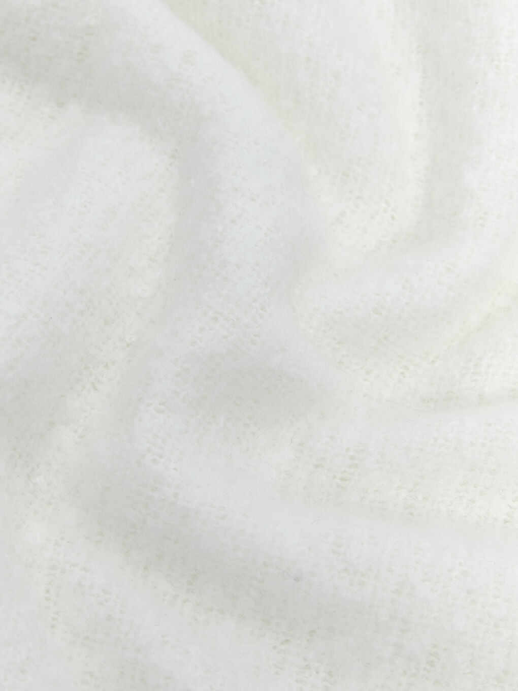 Ekru Düz Püsküllü Kadın Atkı-2