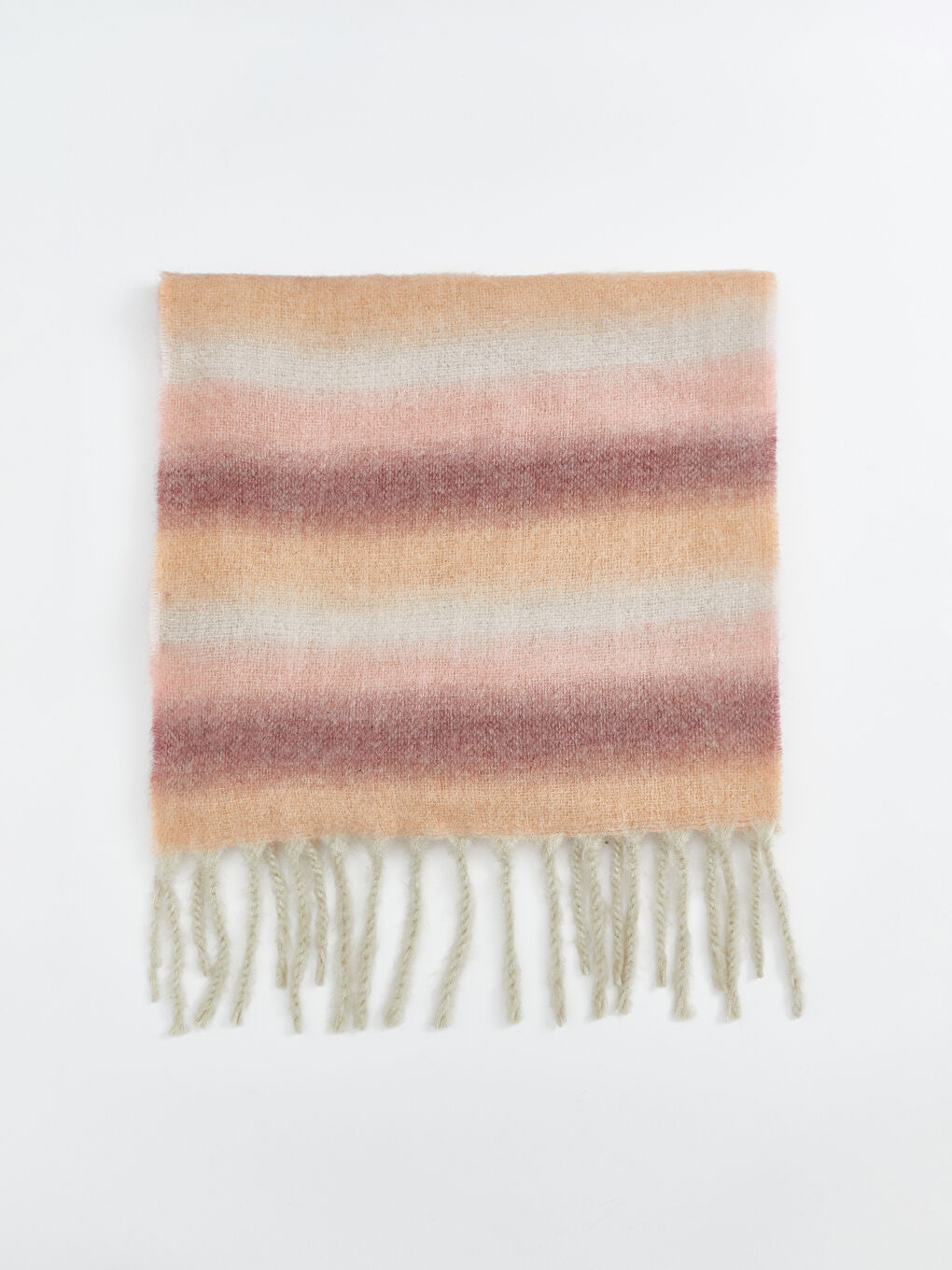 Pembe Püsküllü Kadın Atkı-1