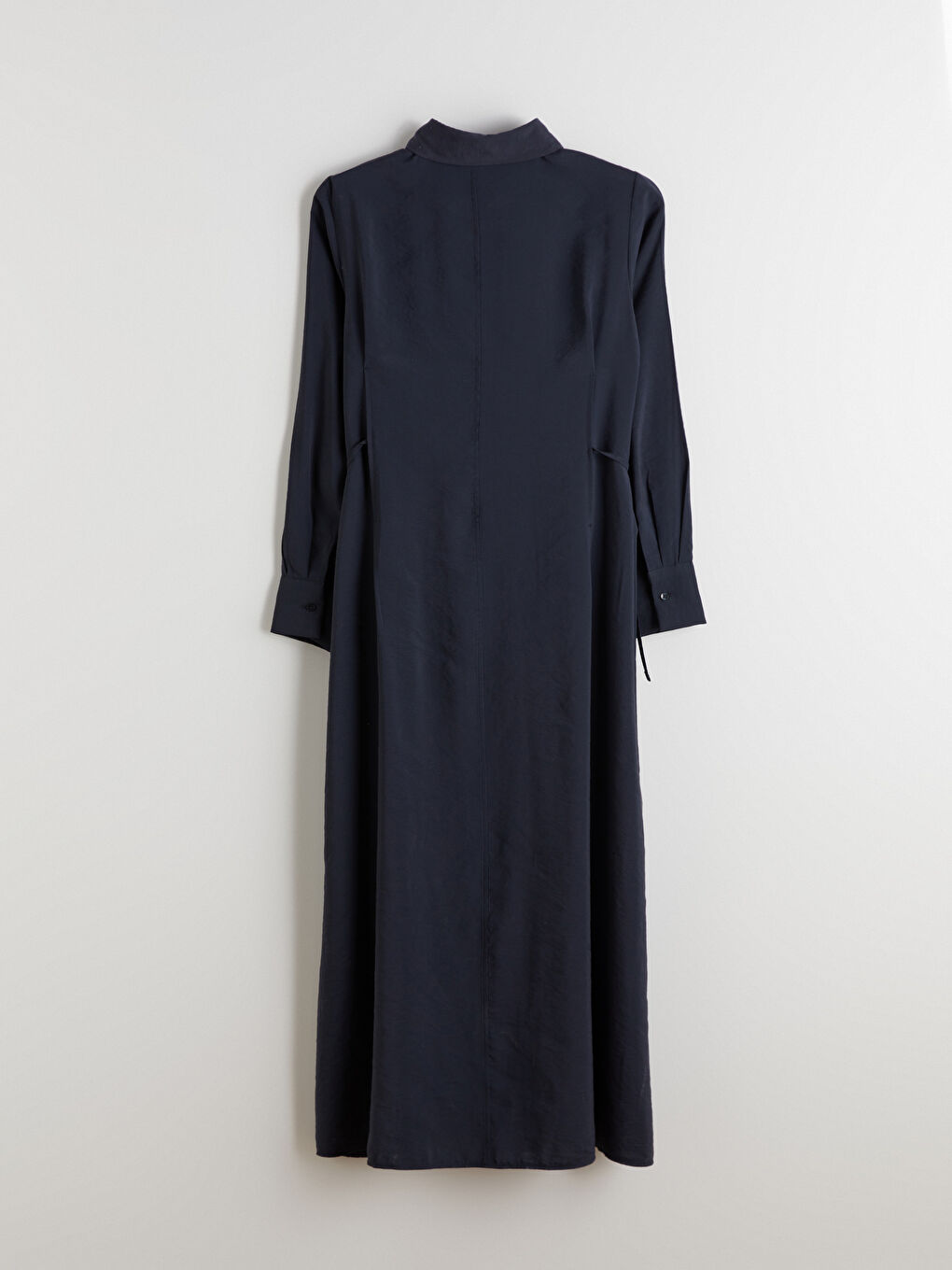 Antrasit Modal Karışımlı Gömlek Elbise-5