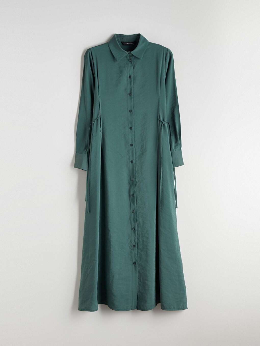 LCW Modest Modal Blend Shirt Dress -W5J285Z8-HGW