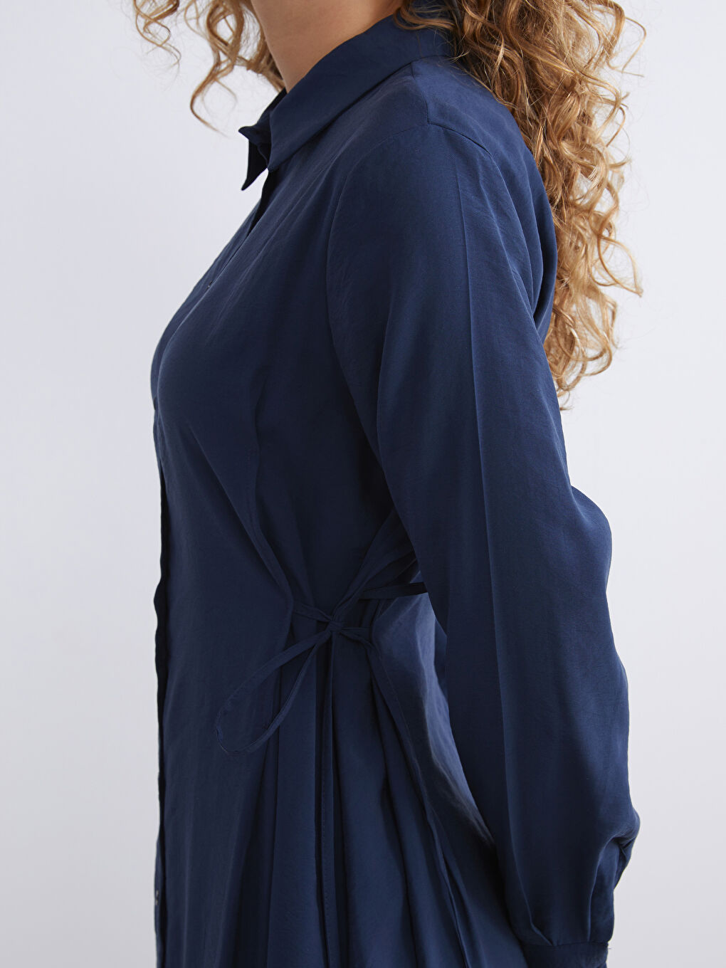 LCW Modest Modal Blend Shirt Dress -W5J285Z8-ZPK