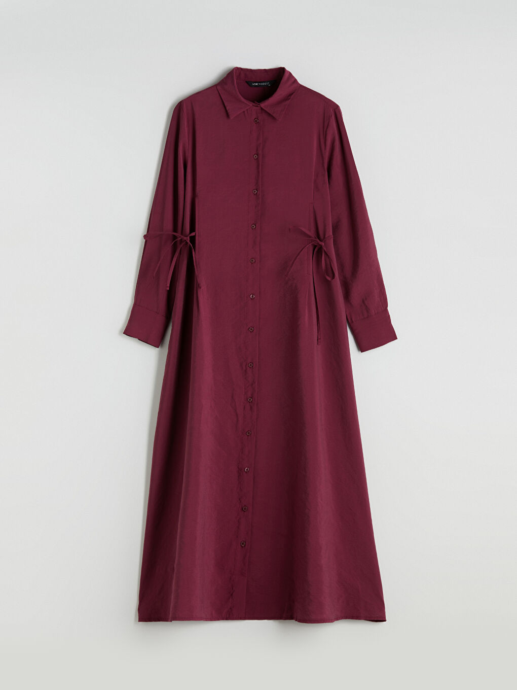 LCW Modest Modal Blend Shirt Dress -W5J285Z8-ZQ4