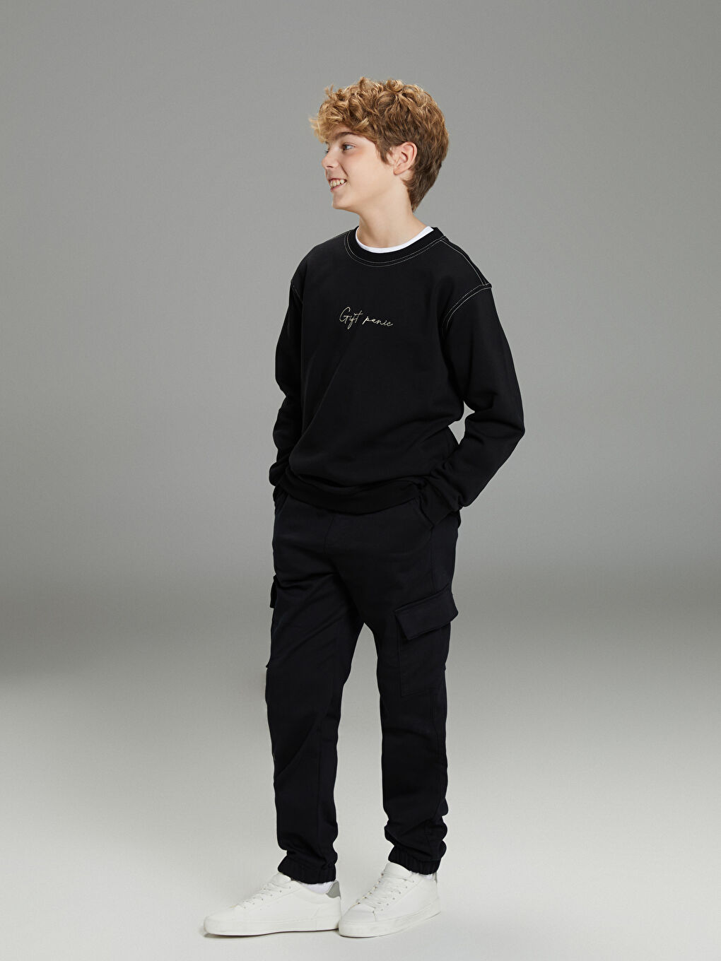 Elasticated Waist Boys' Cargo Jogger Pants