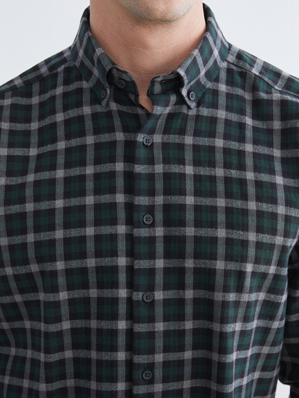 کراسی فلانێل سه‌وز پیاو-2