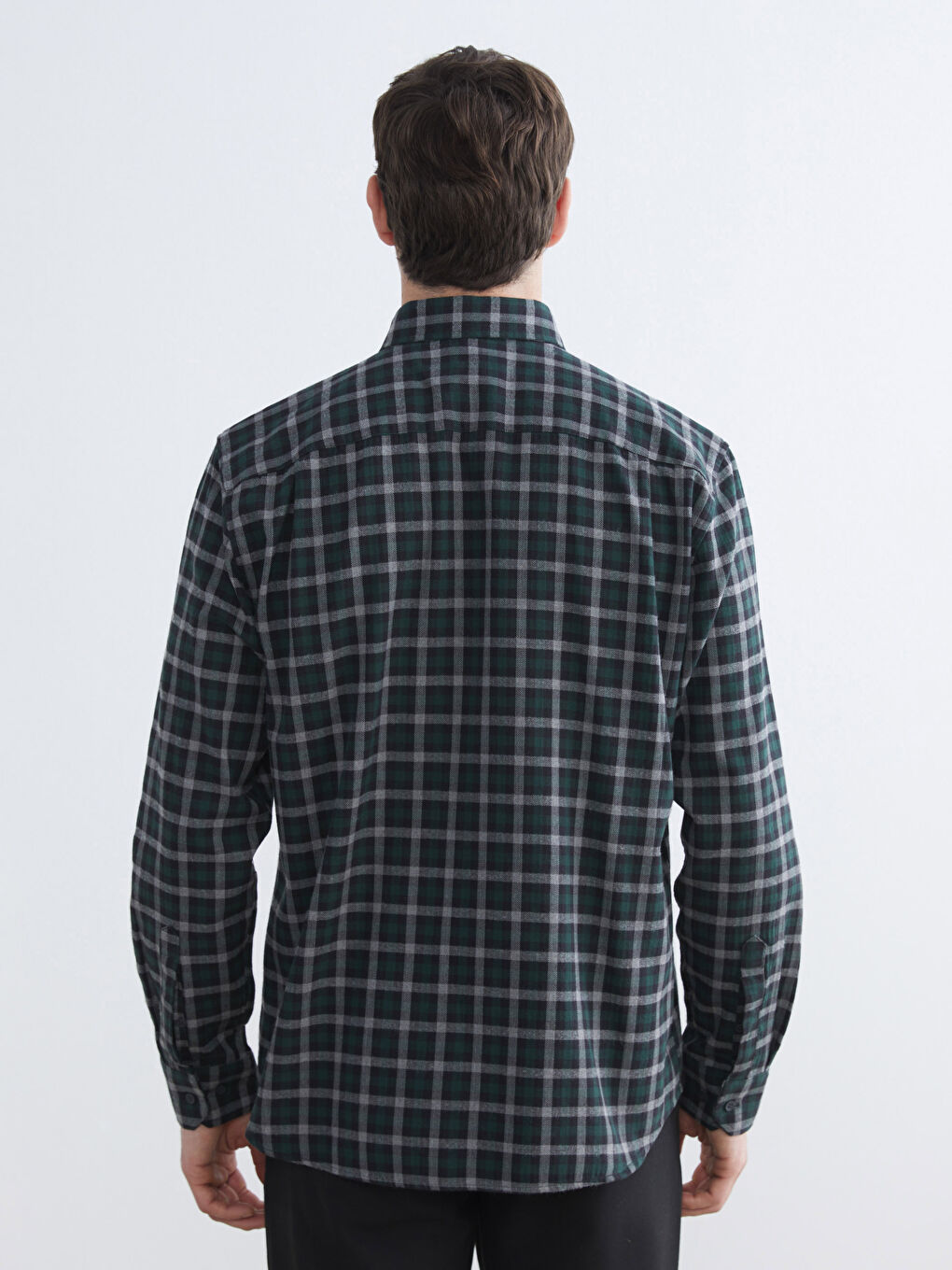 کراسی فلانێل سه‌وز پیاو-3