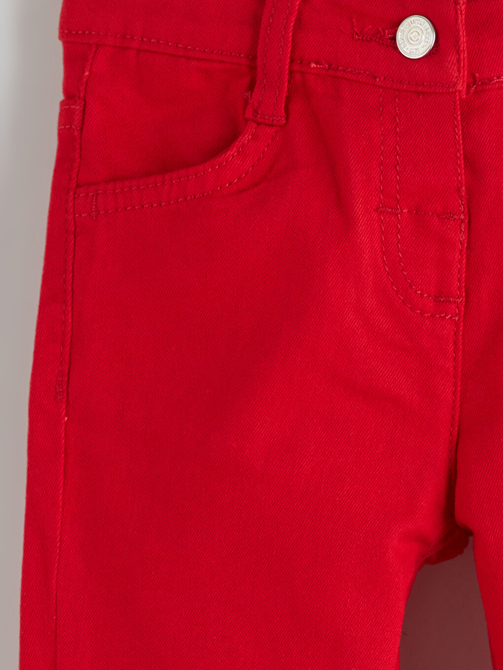 Kırmızı Slim Fit Basic Kız Çocuk Pantolon-2