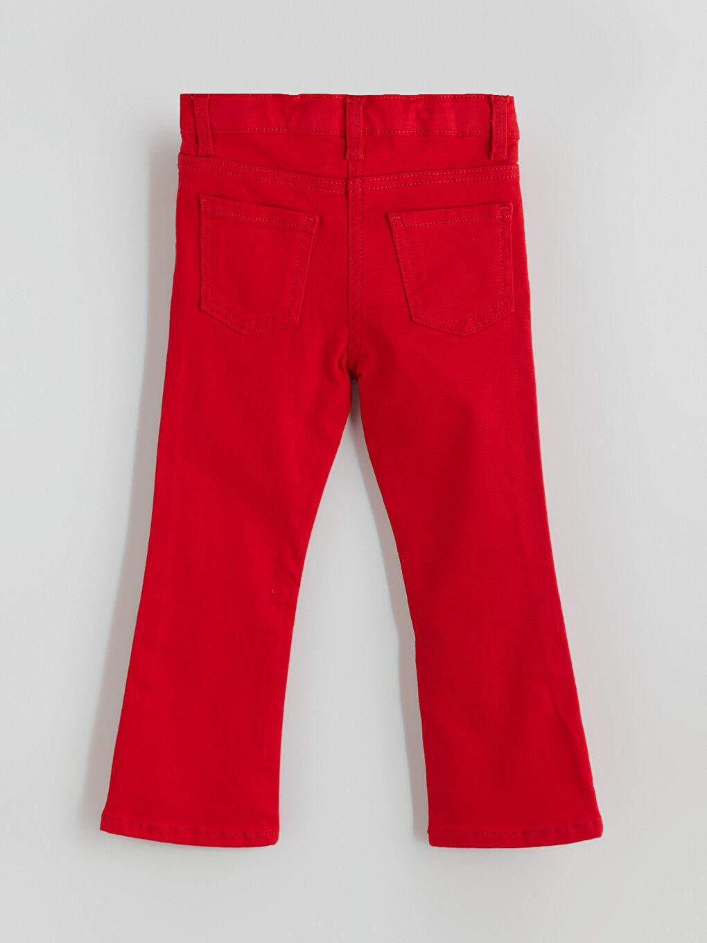 Kırmızı Slim Fit Basic Kız Çocuk Pantolon-3