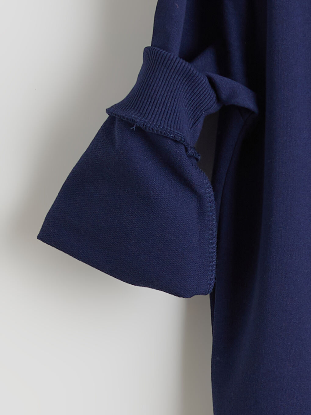 Lacivert Bisiklet Yaka Baskılı Erkek Çocuk Sweatshirt-1