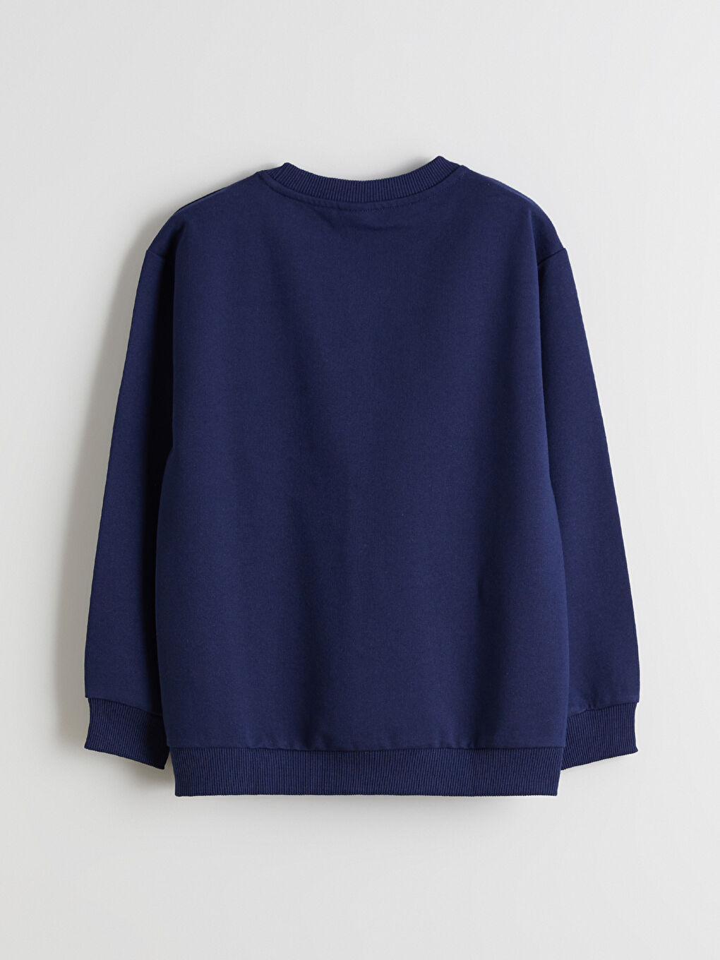 Lacivert Bisiklet Yaka Baskılı Erkek Çocuk Sweatshirt-2