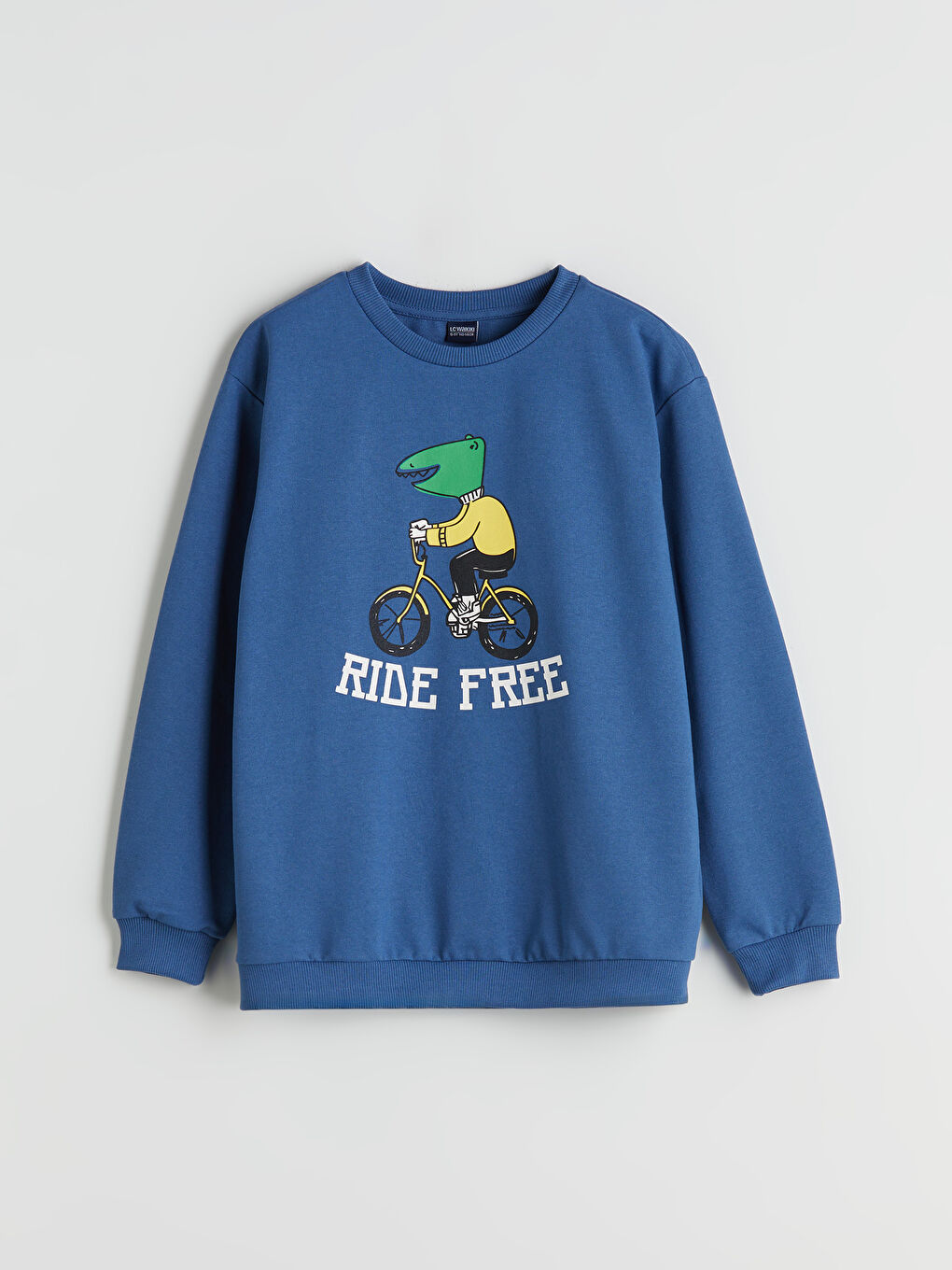 Mavi Bisiklet Yaka Erkek Çocuk Sweatshirt