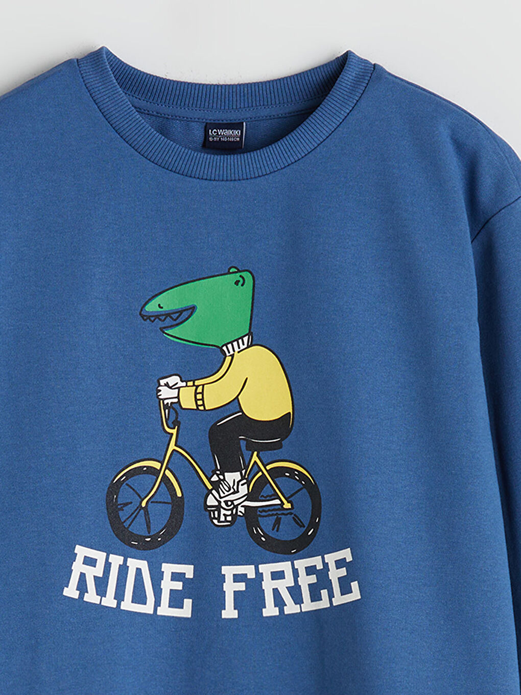 Mavi Bisiklet Yaka Erkek Çocuk Sweatshirt-2