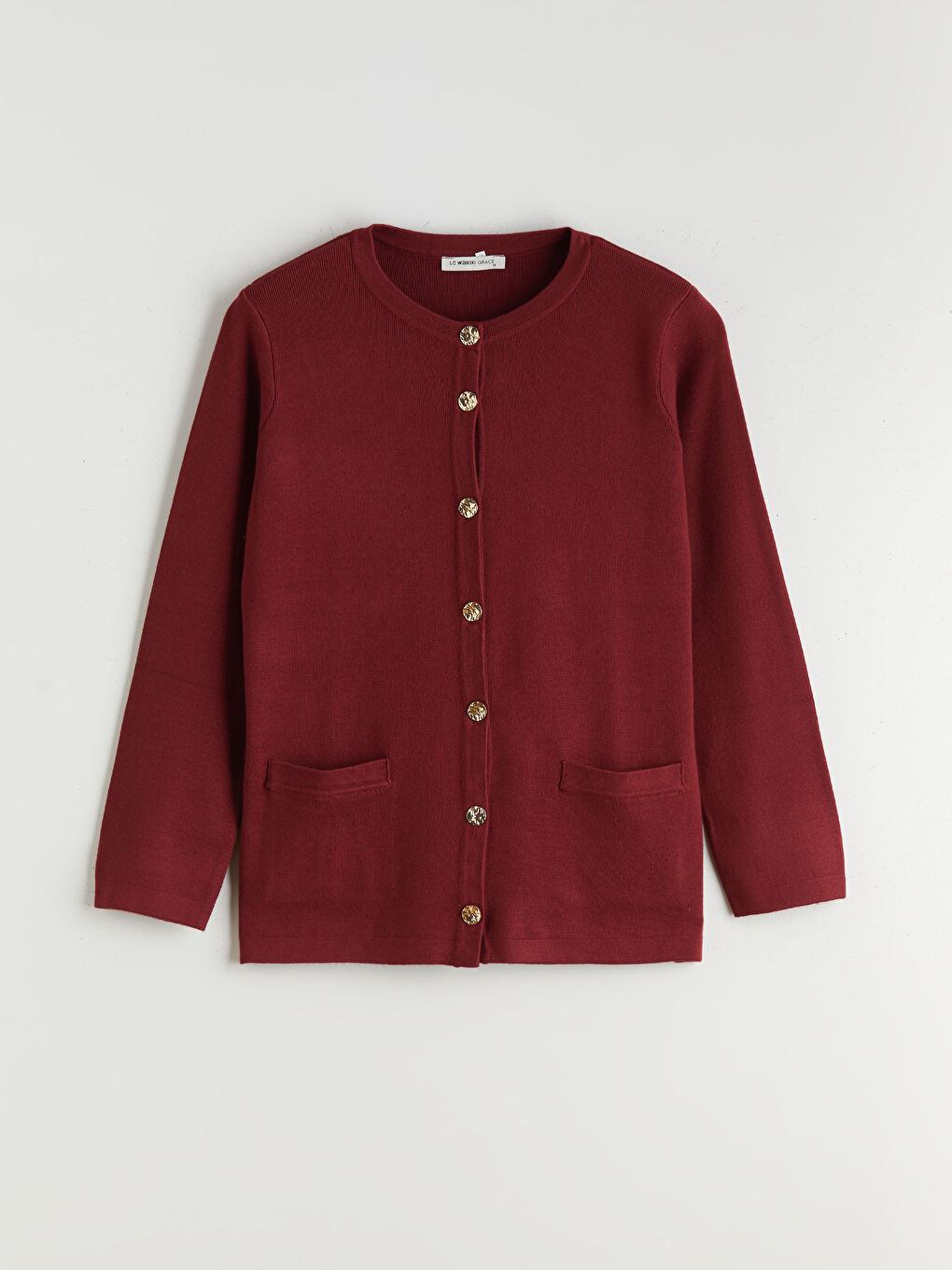 Crew Neck Women's Knitwear Cardigan-4