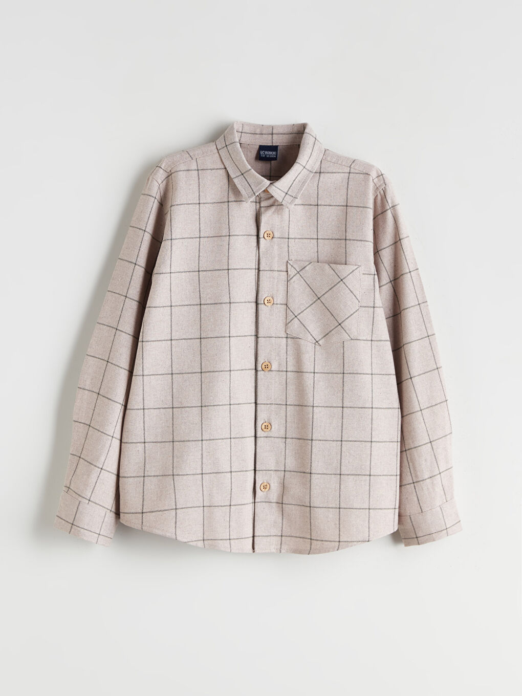 LCW ECO Plaid Long Sleeve Boys' Shirt -W5J330Z4-LKQ