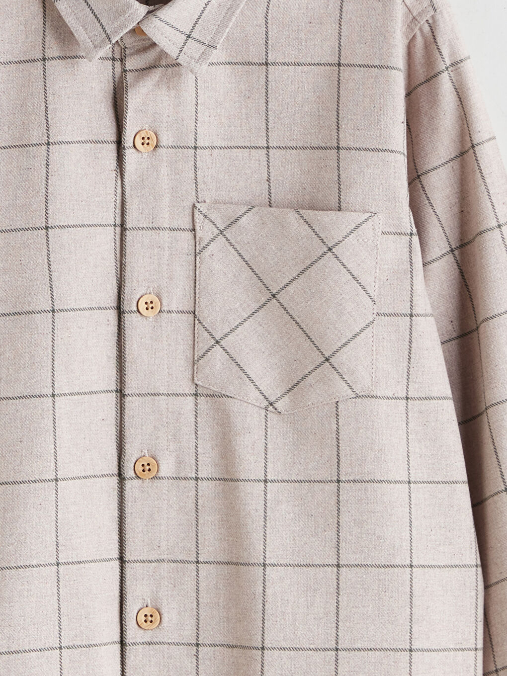 LCW ECO Plaid Long Sleeve Boys' Shirt -W5J330Z4-LKQ