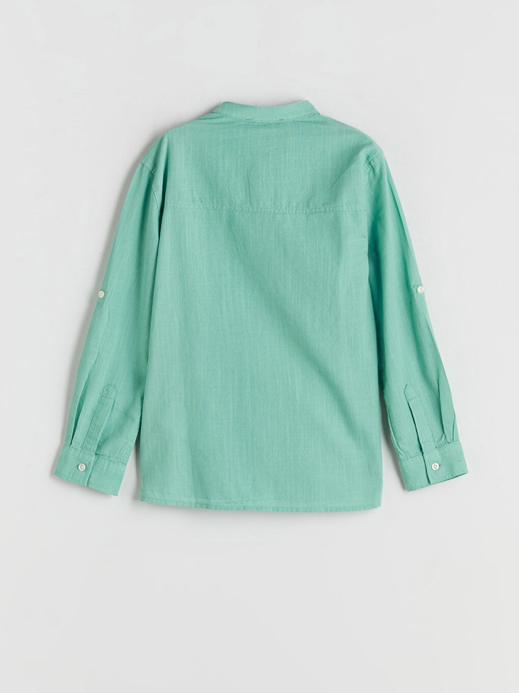 Риза за момчета с яка тип дядо-1