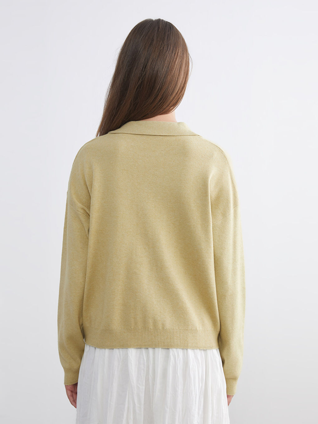 Gömlek Yaka Kadın Triko Hırka-3