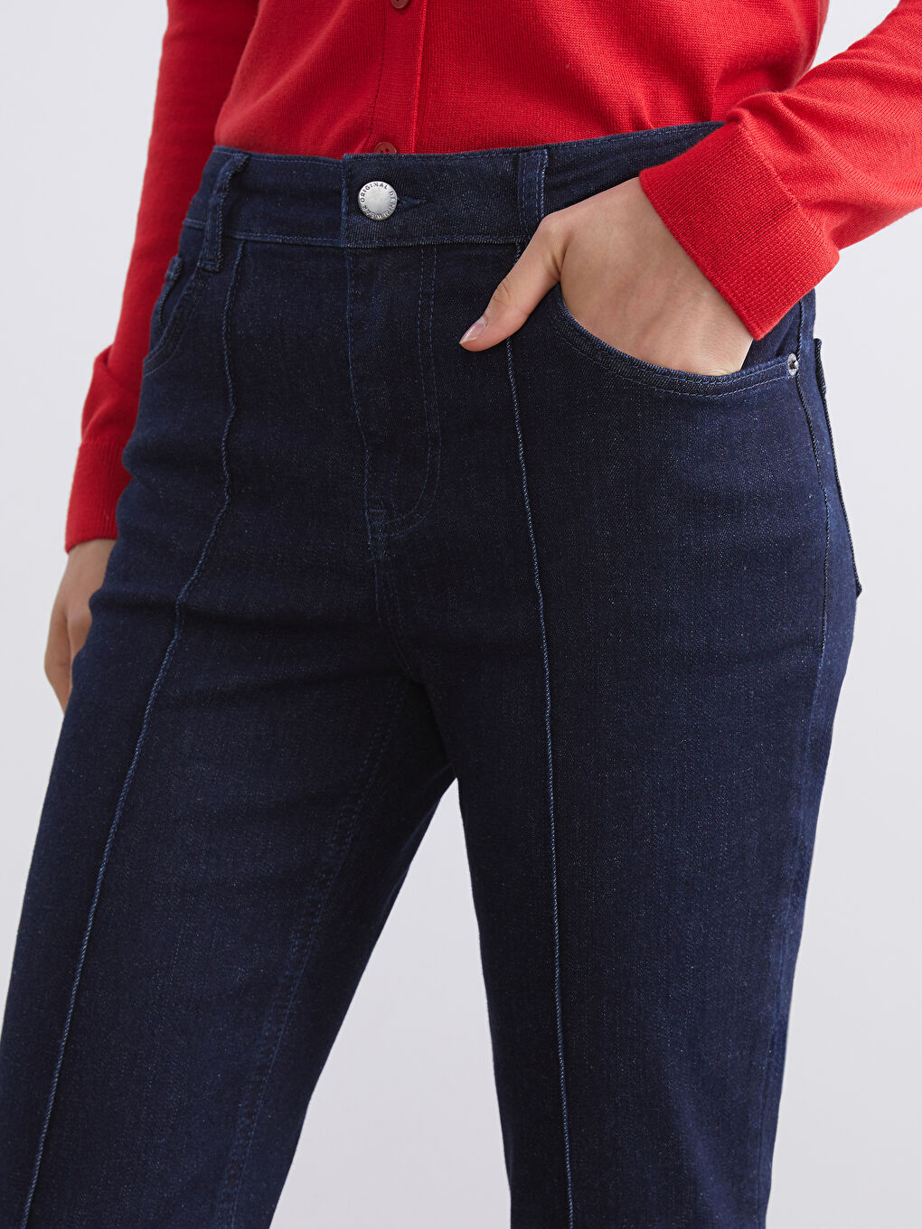 İndigo Straight Fit Kadın Jean Pantolon-2