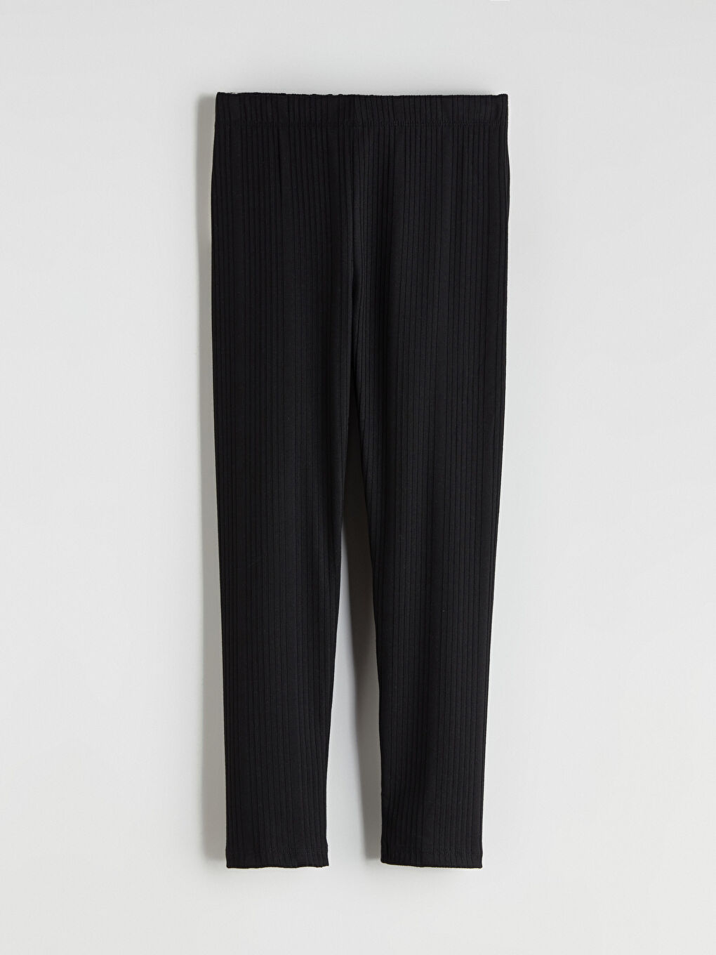 Siyah Beli Lastikli Kız Çocuk Uzun Tayt