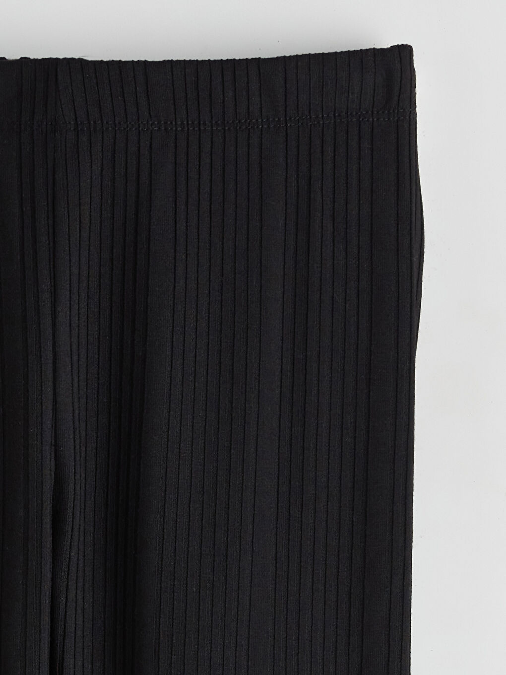 Siyah Beli Lastikli Kız Çocuk Uzun Tayt-1