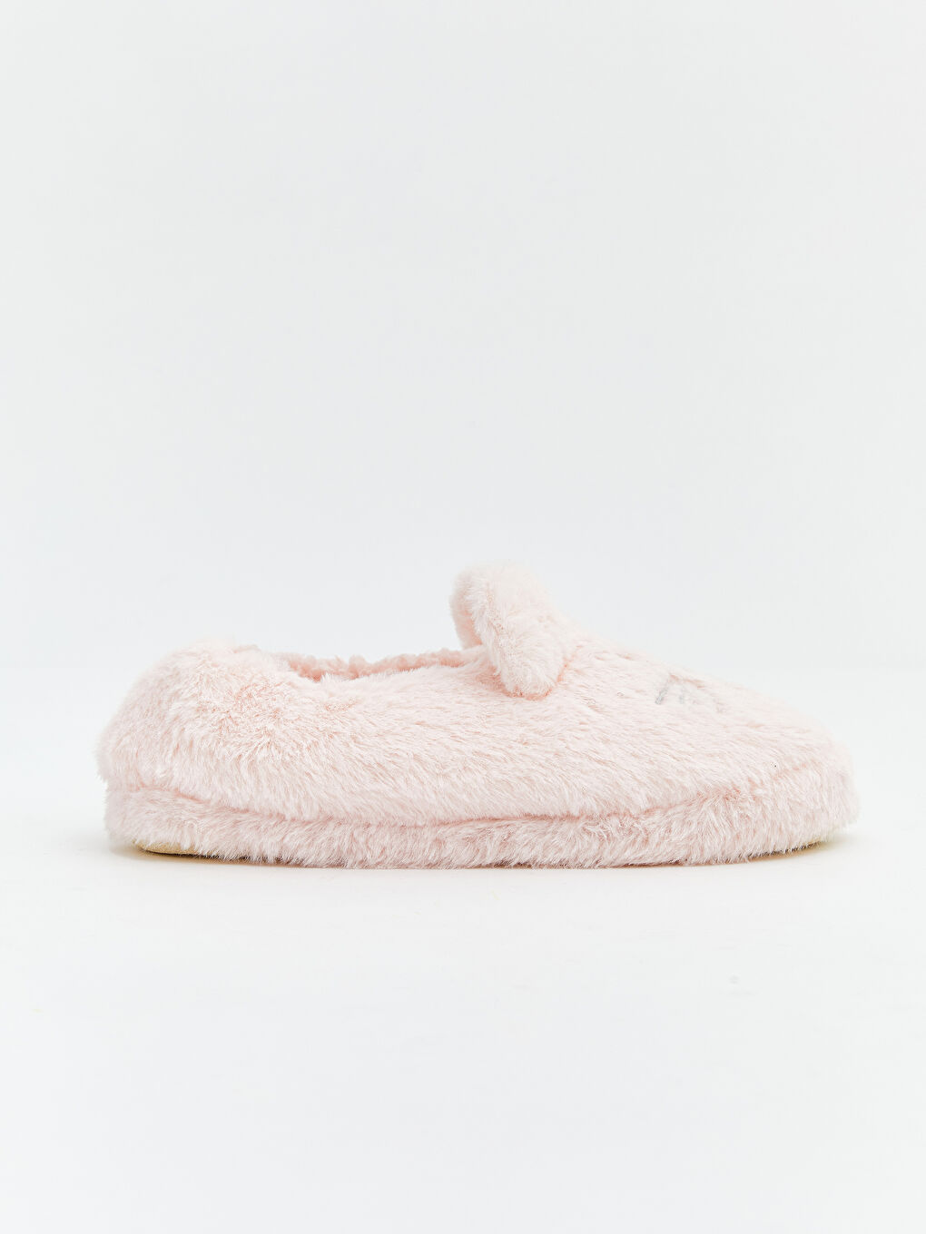 Pembe Tavşan Figürlü Pelüş Kız Bebek Ev Ayakkabısı-1