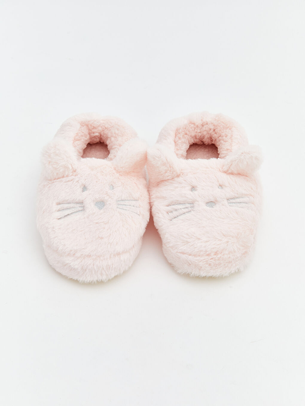 Pembe Tavşan Figürlü Pelüş Kız Bebek Ev Ayakkabısı-2