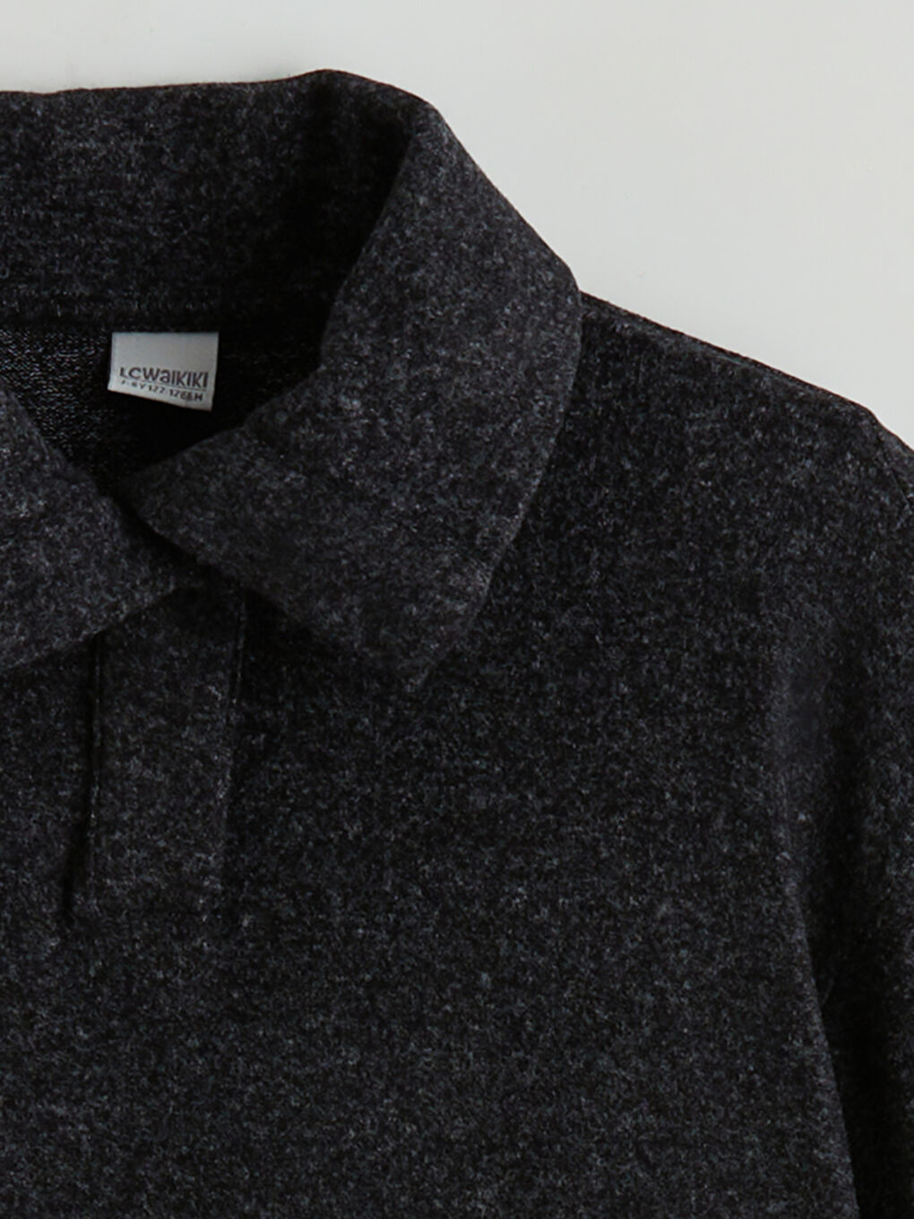 Shirt Collar Girls' Sweatshirt and Sweatpants-2